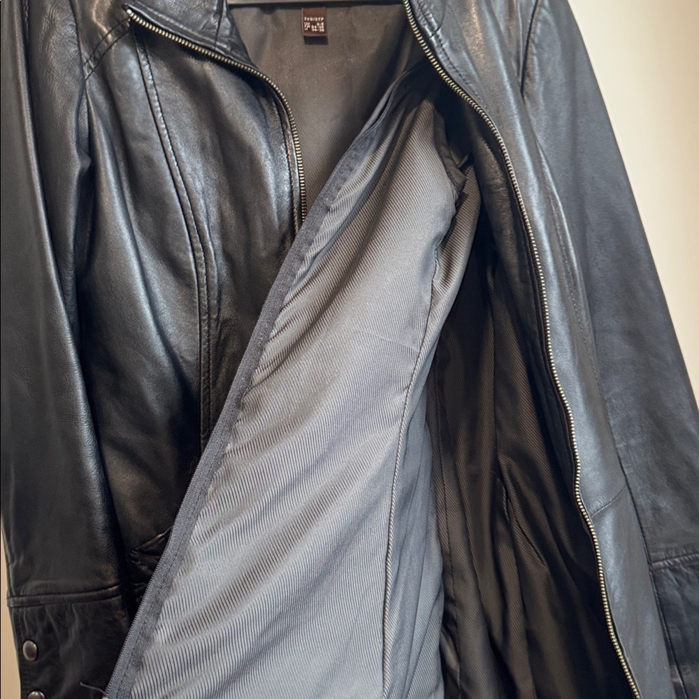 Danier Black Leather Long Jacket - Picture 11 of 16